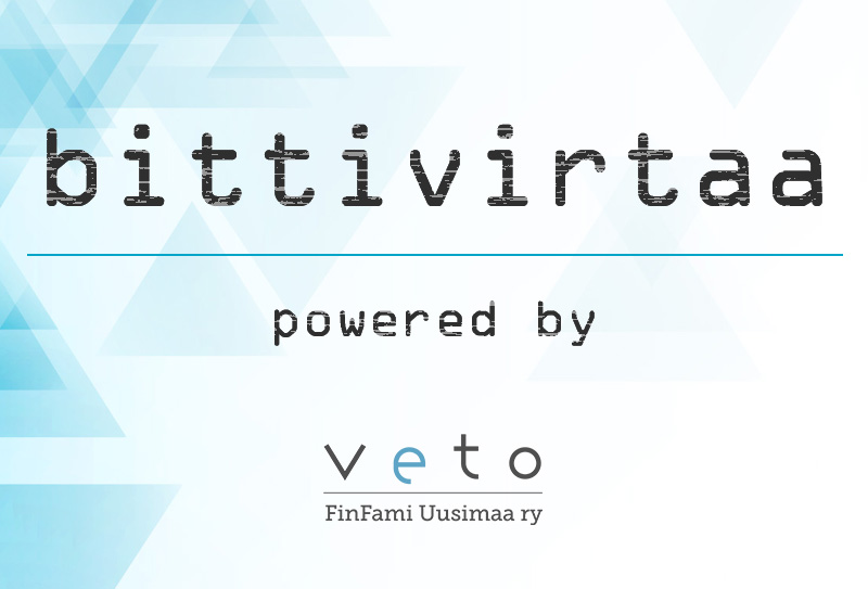 Bittivirtaa powered by Veto, FinFami Uusimaa ry.