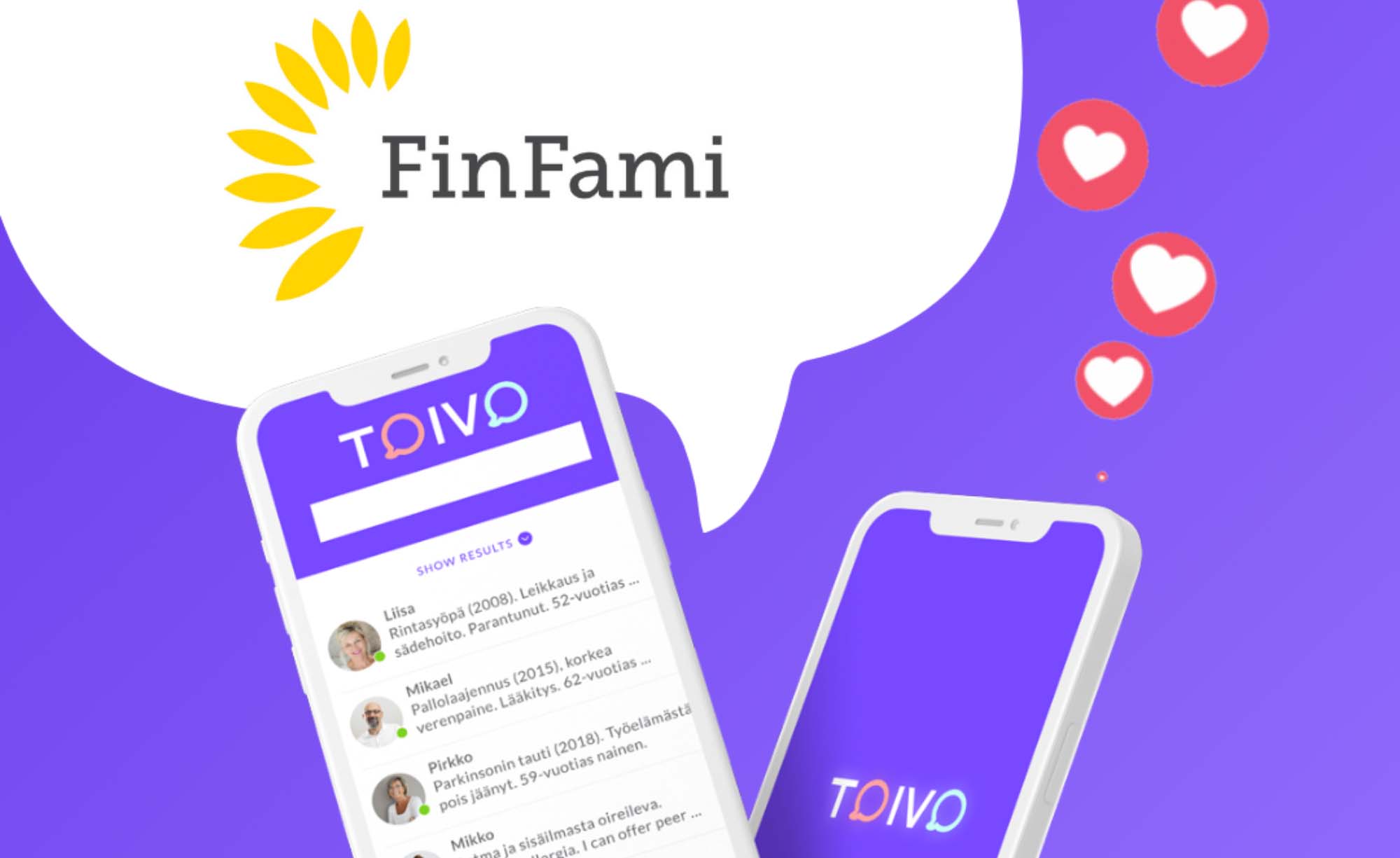 FinFami Uusimaa on Toivo-sovelluksessa!