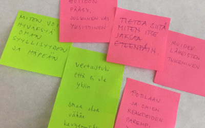 Terveisiä omaisten tieto- ja tukikurssilta 9. – 11.3.2018